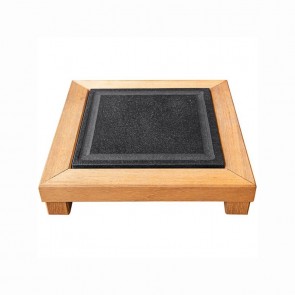 Placa granit cu suport din lemn Iroko,  dimensiuni 250x220mm, Mibrasa